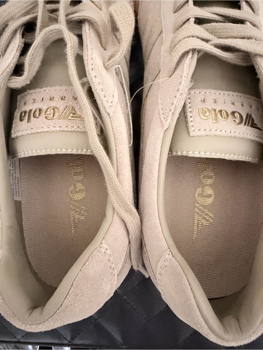 Gola Women's Beige Suede Sneakers with Gum Sole - Picture 4 of 5